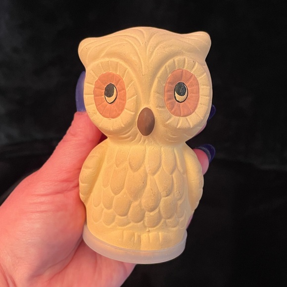Vintage COTY Owl Air Freshener Potpourri Holder Figurine Terra Cotta 2.5"w & 4"h - Picture 1 of 9